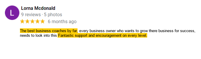 5 star review best business coaches